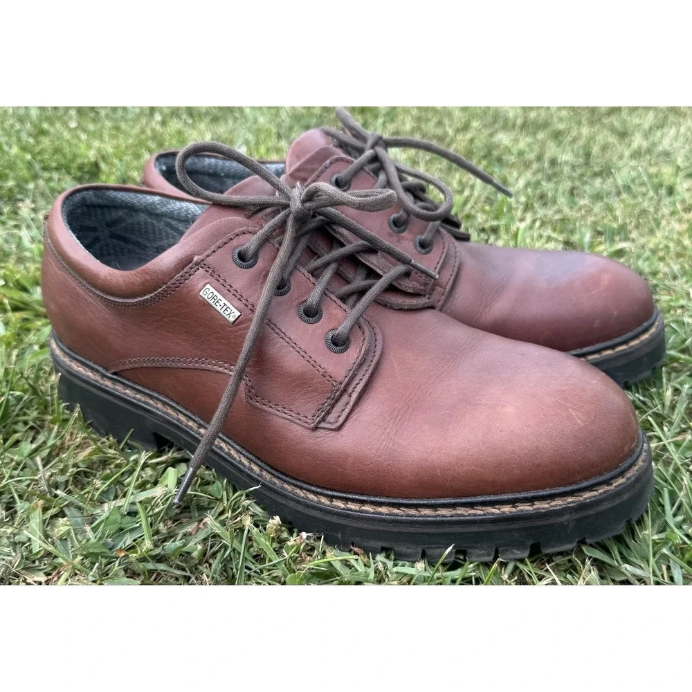Johnston & Murphy Sport Shoes Mens Size 9.5 Brown Leather Gore-Tex Waterproof